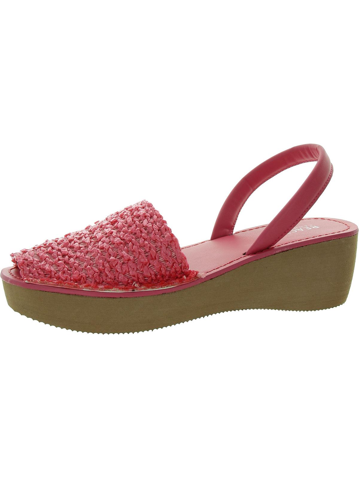 Kenneth Cole Reaction Womens Fine Glass Slip On Slingback Wedge Sandals